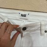 Paige  Jeans white verdugo crop raw hemline skinny jeans Photo 2