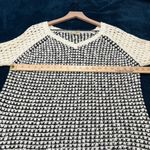 Urban Decay Urban Day Black & Cream Open Knit Long Sleeve V-Neck Sweater Size M/L Photo 8