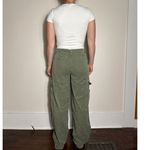 American Eagle  Green Super High-Rise Baggy Wide-Leg Cargo Pants Size 8L Photo 1