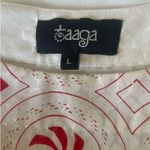 Women Tunic Top L Abstract Geometric Artsy‎ Boho Dainty Fairy Chic Desi Fashion White Size L Photo 1