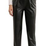 ZARA  Faux Leather Joggers Black Photo 0