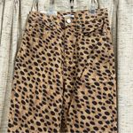 We Wore What Stiletto Slit Skinny Jeans in Cheetah Brown Photo 1