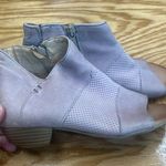 Miz Mooz Clermont Ankle Boots Womens 7 Blue Leather Slip On Peep Toe Booties S14 Photo 1