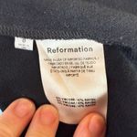 Reformation  Black Hugh Long Sleeve Gold Button Up Mini Dress Size 8 Photo 6