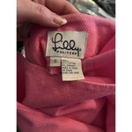 Lilly Pulitzer Stretch Mini Skirt Pink - size 6 Vintage Scalloped W Green Trim Photo 5