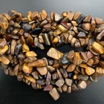 NWOT Natural Healing Gemstones Yellow Tiger Eye Color Bracelet, 3 Strands, 4” Diameter Photo 3