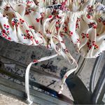 Ciao Lucia Top Guida Bralette Floral Cropped Ruched Crepe Beach Jardin XS NWT White Photo 2