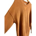 Aerie Oversized Boho Knit Soft Drop Sleeve Tan Crewneck Sweater Size XS Photo 6