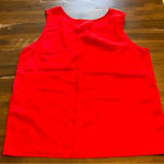 Oscar de la Renta  Red Boxy Tank Top Blouse 100% Silk Vintage small S Photo 1
