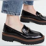 Sam Edelman Laurs Black Leather Loafers Shoes Women's 8.5 Black Platform Chunky Photo 1