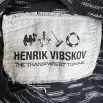 Henrik Vibskov Navy White Knit Pencil Skirt Minimal Abstract Print Size S (est) Blue Photo 2