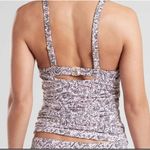 Athleta  Aqualuxe Batik NWT brown and white Jacobean tankini swim top Photo 2