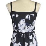 White House | Black Market  Women’s Floral Pleated Maxi Dress Size 4 Black White Photo 4