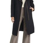 Cole Haan NWT $500 Wool Blend Full Zip Collar Coat Women's 10 Black C4 Photo 0