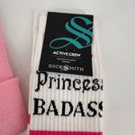 NWT Barbie beanie &‎ Socksmith Princess Badass Tall Gym Socks Crew Length Pink White Photo 3