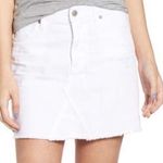 Citizens of Humanity white slightly distressed denim mini skirt. Size 26 Photo 0