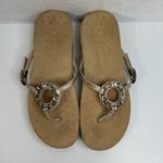 Vionic Size 10 Ricci Sandals Gold Metallic Jeweled Flip Flop Orthotic Leather Photo 6