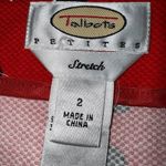 Talbots Vintage Red Stretch Cotton Pencil Skirt Ladybug Pattern EUC Size 2 Photo 4