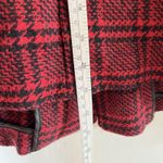 Talbots Pea Coat Jacket Womens Wool Blend Plaid Red Black Size 10P Preppy Photo 6
