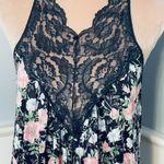 Vassarette Vintage Vasserette Lingerie Slip Dress Black/Pink Lace Floral Made in USA Small Photo 1