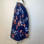 a.n.a  Navy‎ Floral Smocked Peasant Blouse M Boho Chic Photo 3