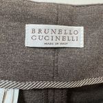 Brunello Cucinelli  Skirt Cotton Stretch Brown Womens 4 Asymmetrical Rouched Photo 2