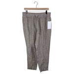 Athleta NEW Retreat 100% Linen High Rise Ankle Pants in Pyrite Brown Size Medium Photo 1