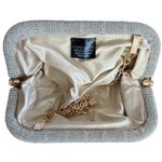 8 Other Reasons Rhinestone Clutch Silver Cocktail Formal 10x5x3 Chain Crossbody Photo 4