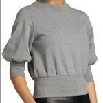 3.1 Phillip Lim Grey melange French Terry Puff-Sleeve Sweatshirt Photo 6