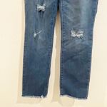 a.n.a  Jeans Women's  Mid Rise Straight Raw Hem Stretch Medium Wash Sz 6 Photo 2