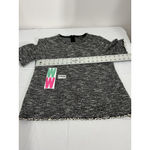 Banana Republic Womans Bananna Republic XS Black Short Sleeve Tweed Shirt Pullover Photo 4