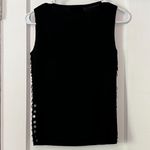 Cal Fashion VTG black floral sequin beaded blouse size small statement piece Photo 3