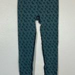 Oiselle  Green Lightning Bolt Printed Seamless Leggings Photo 8