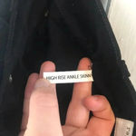 Rag and Bone Hi Rise Ankle Skinny Black Velvet Pants Photo 8