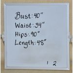 None Hand Made Blue & Beige Nautical Coastal Sundress Size L Embroidered Bird Pattern Photo 13