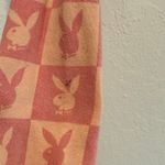 Playboy Pink Two-Tone Checkered Logo Long Sleeve Crop Top Sweatshirt Style Size Photo 5