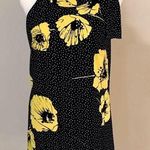 Taylor Toss Yellow Poppy Halter sheath dress Black Size 8 Photo 0