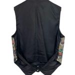 Vintage Tapestry Vest 90s Size Large RT 66 Hollywood Travel Vacation Roadtrip Photo 1