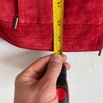 Valerie Stevens  Women's Leather Red Motto Jacket - Large Photo 6