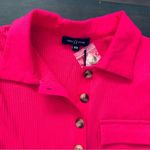 Nordstrom NWT Area Stars Women's Pink Juliette Stretchy Ribbed Knit Polo Dress $150 | XS Photo 2