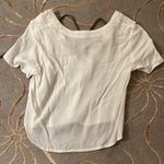 Brandy Melville  | White Blouse Deep V Neck One Size Photo 2