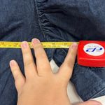 FRAME Gillian Denim Dress 4 Blue Chambray Mini Puff Short Sleeve Button Cotton Photo 5