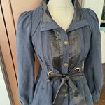 Double Zero Steampunk Faux Suede Trench Coat Photo 2