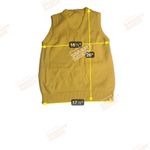 Montgomery Ward Yellow V Neck, Women's XL Sleeveless Sweater Vest, Acrylic Photo 3