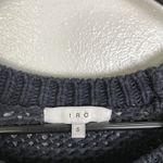 IRO Sweater Womens Small Black Open Knit Chunky Pullover Cropped Cotton Top Photo 6