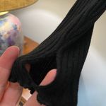 SO  Ribbed‎ Button Up Cropped Long Sleeve Black Cardigan Size Large Photo 5