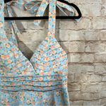 Lavish Lice Lavish Alice Aria Pleated Tie Strap Midi Dress Blue Floral Size 6 NEW Photo 4