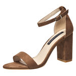 French Connection NEW!  Sandals Brown Suede Block Heel size 6.5 Photo 0