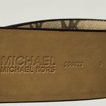 Michael Kors Signature MK Pattern Belt Size S 556023 Woman's Gold Buckle Photo 8