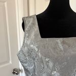 Escapades 90s Silver Rose Print Evening Tank Top Size M Photo 8